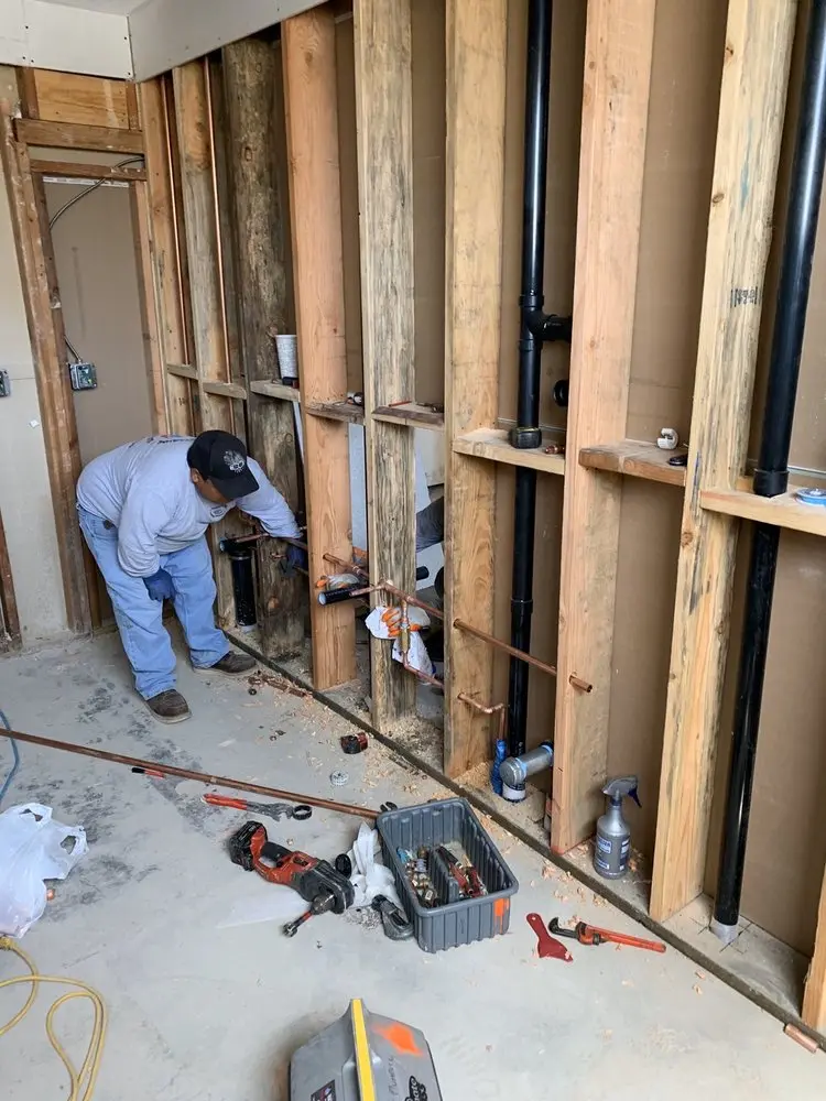 Commercial rough-in plumbing for Water Heater Replacement in Mehama